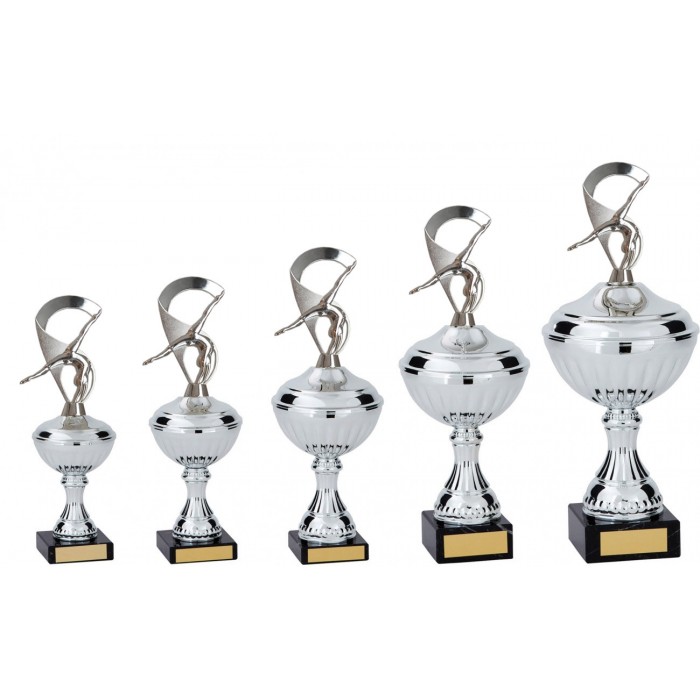 GYMNASTICS TROPHY WITH METAL FIGURE - AVAILABLE IN 5 SIZES